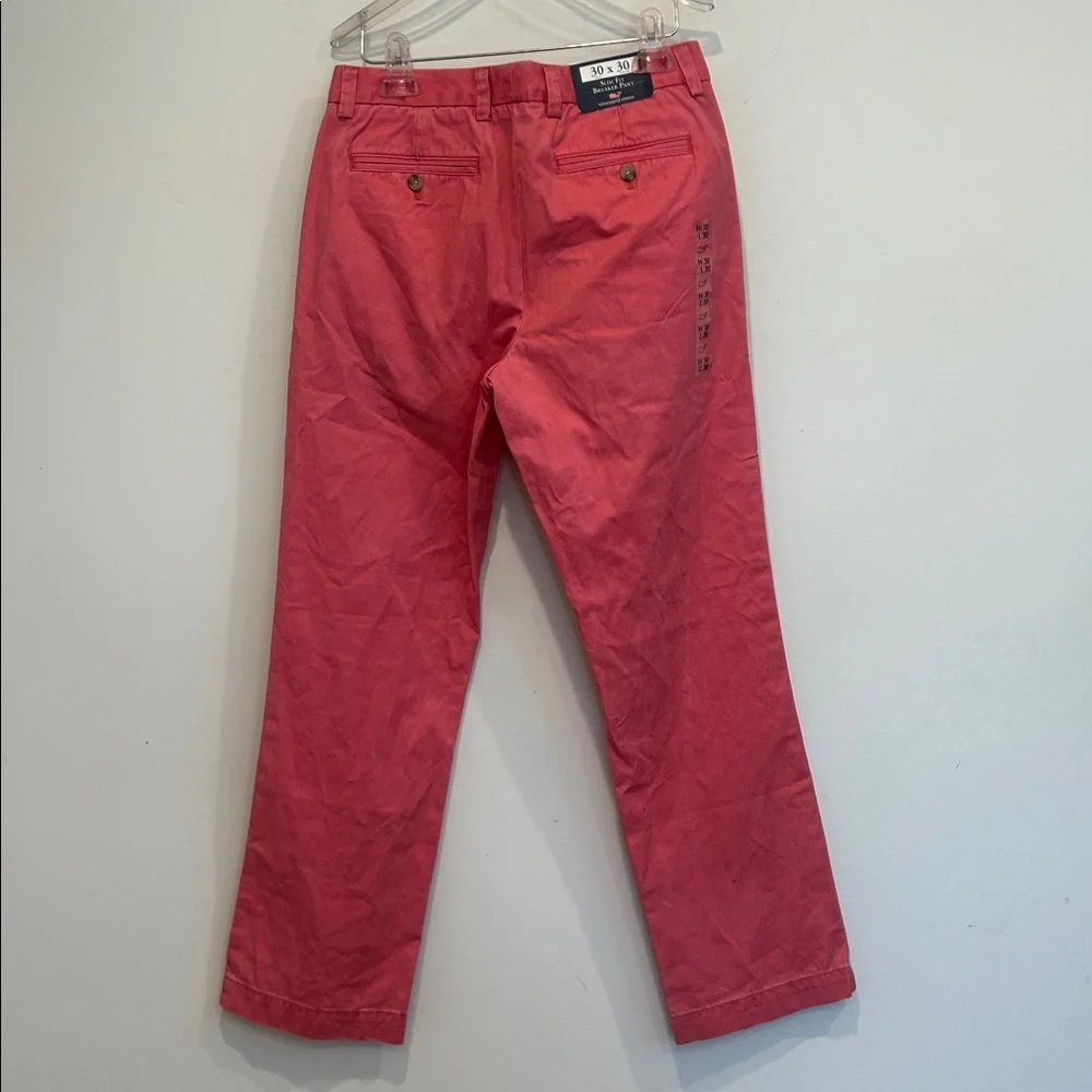 Vineyard Vines jetty red slim breaker Men's Chinos pants 30x30 new w tag - Picture 5 of 5